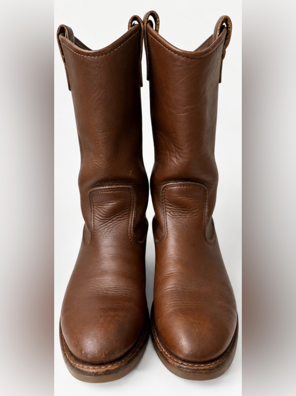 Double H Boots Men’s 7.5 B Women’s 9-9.5 Brown Leather Western USA